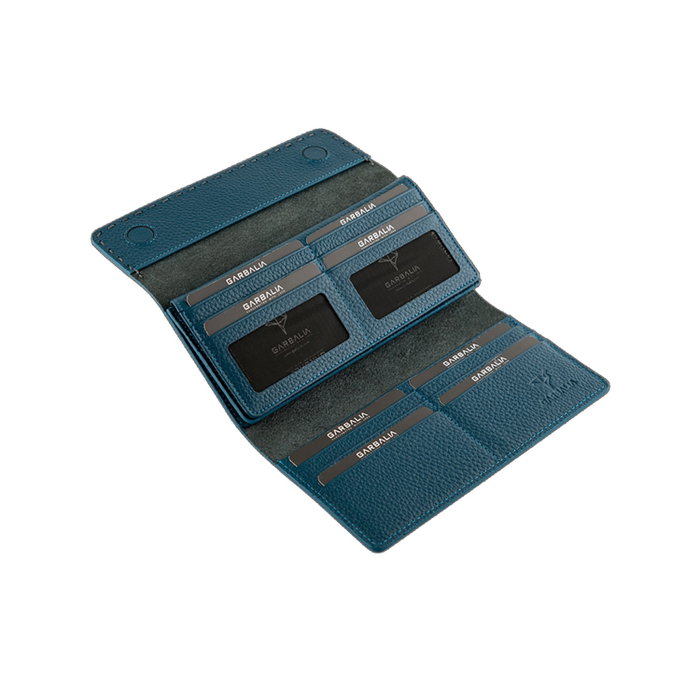Zoozie Bags Paris - Petrol Blue Cartera de Mujer de Piel Auténtica en Azul Petróleo